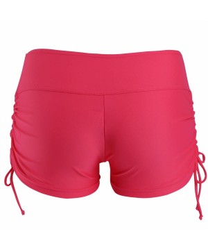 Women's Swim Brief Beach Boy Shorts Swimwear with Adjustable Ties - Red - C317YZNY24G $14.07-Tankinis