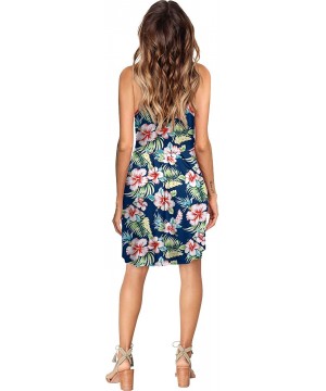 Womens Dresses Summer Casual Loose Swing Sundress with Pockets - C Green Leaf - CD190L5ZOYK $20.10-Cover-Ups