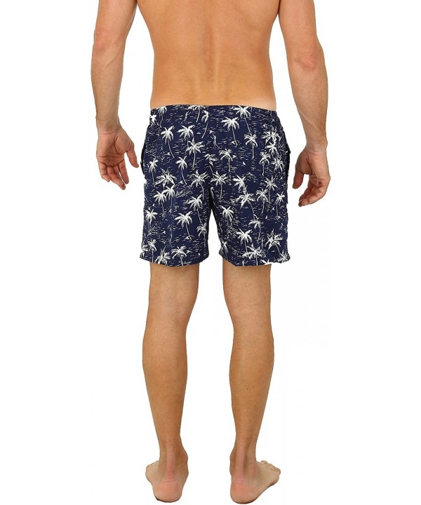 Men's Swim Shorts Dry Fast Microfiber Trunks Surf - Navy - CH11ZIJKY83 $13.07-Trunks