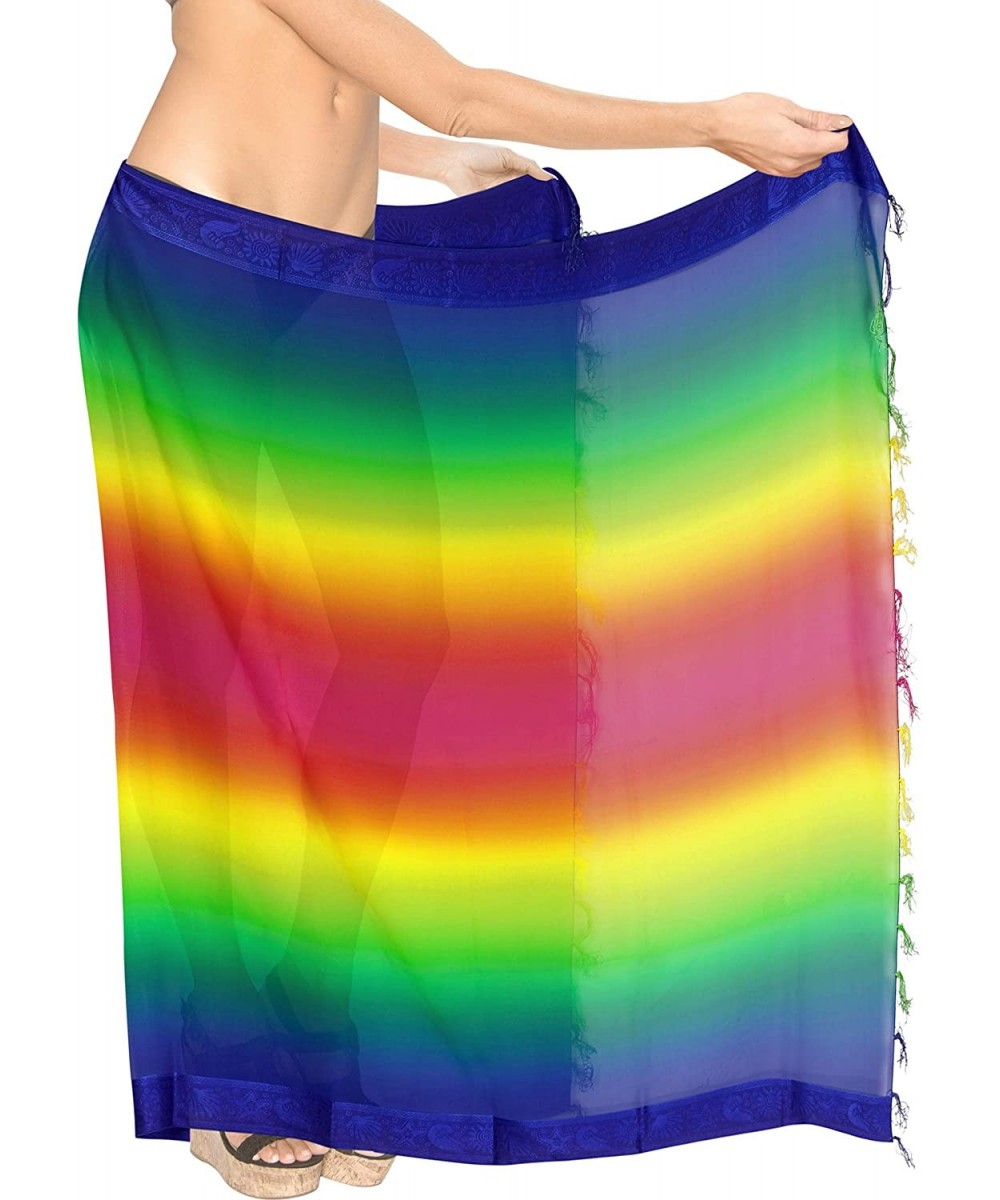 Women's Plus Size Sarong Skirt for The Beach Cover Ups Wrap Full Long C - Multi_z95 - CJ193H2DSLI $16.88-Cover-Ups