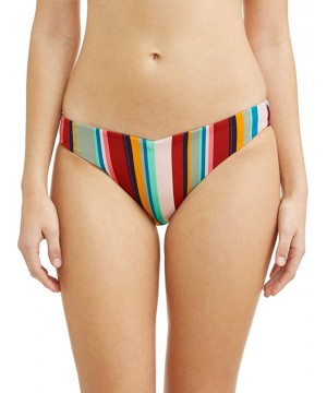 Juniors' Retro Stripe V Swimsuit Bottom - C718W8YZ4EL $13.26-Tankinis