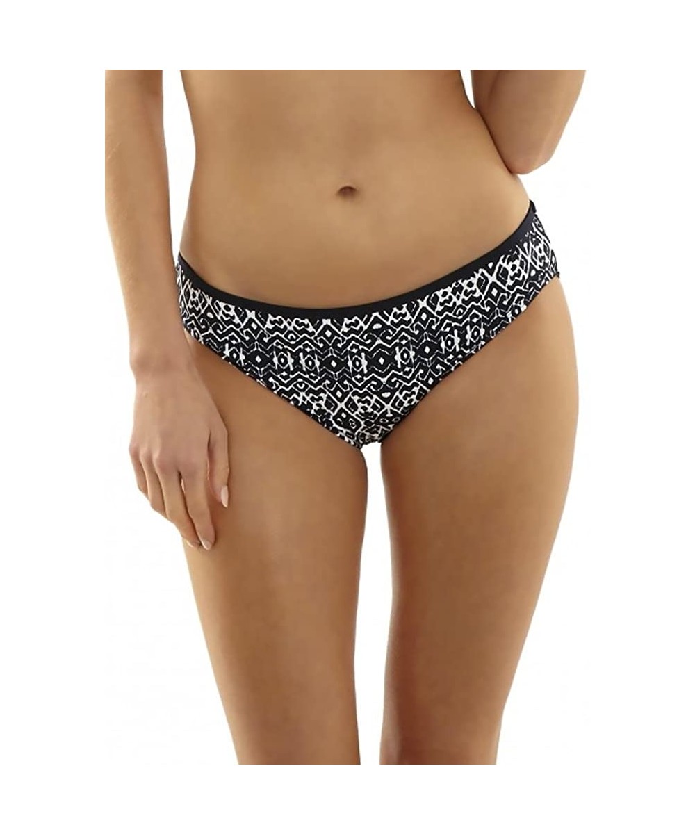 Women's Sia Classic Bikini Bottom - Ink/White - CM12OBR0JB2 $25.17-Tankinis