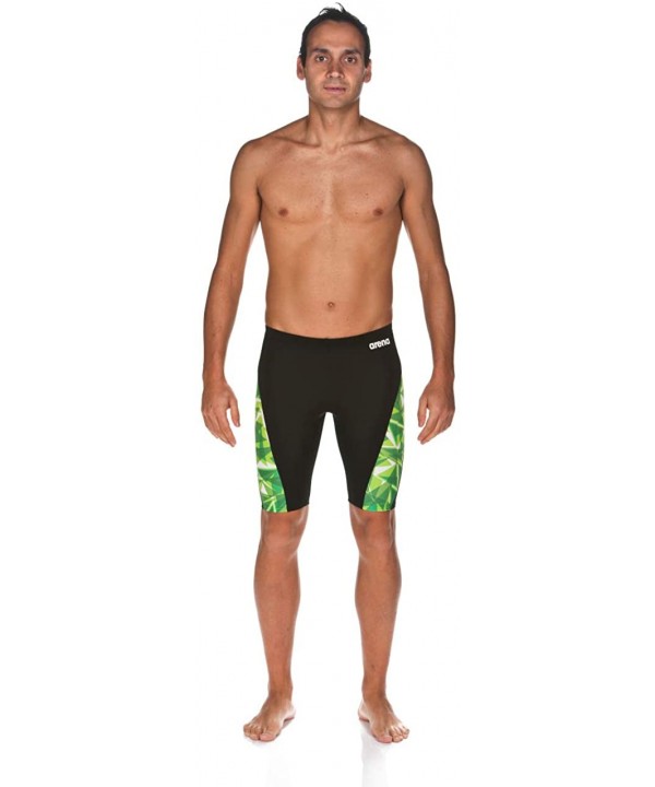 Men's Shattered Glass MaxLife Panel Jammer Swimsuit - Kelly Green - C218TLM70SR $51.63-Racing