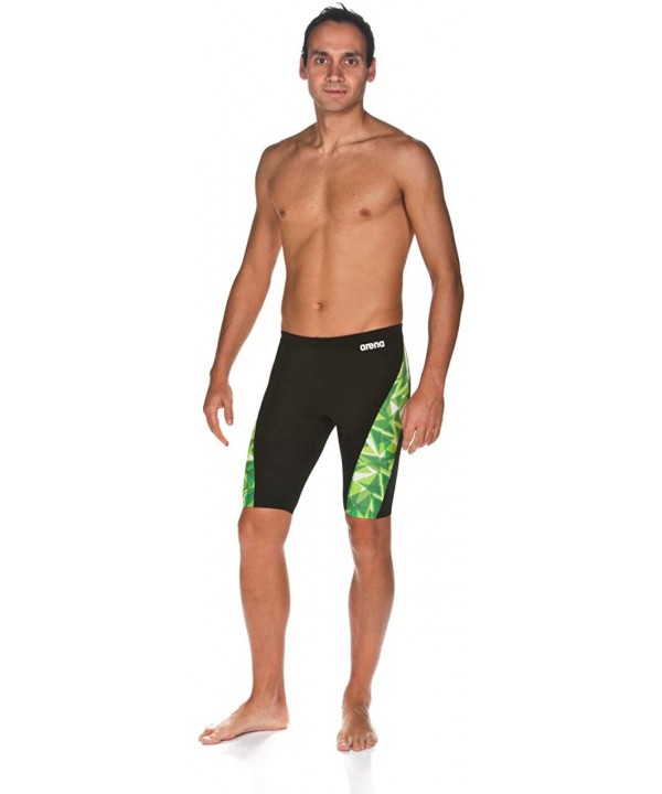 Men's Shattered Glass MaxLife Panel Jammer Swimsuit - Kelly Green - C218TLM70SR $51.63-Racing