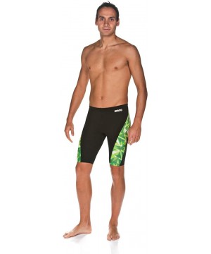 Men's Shattered Glass MaxLife Panel Jammer Swimsuit - Kelly Green - C218TLM70SR $51.63-Racing