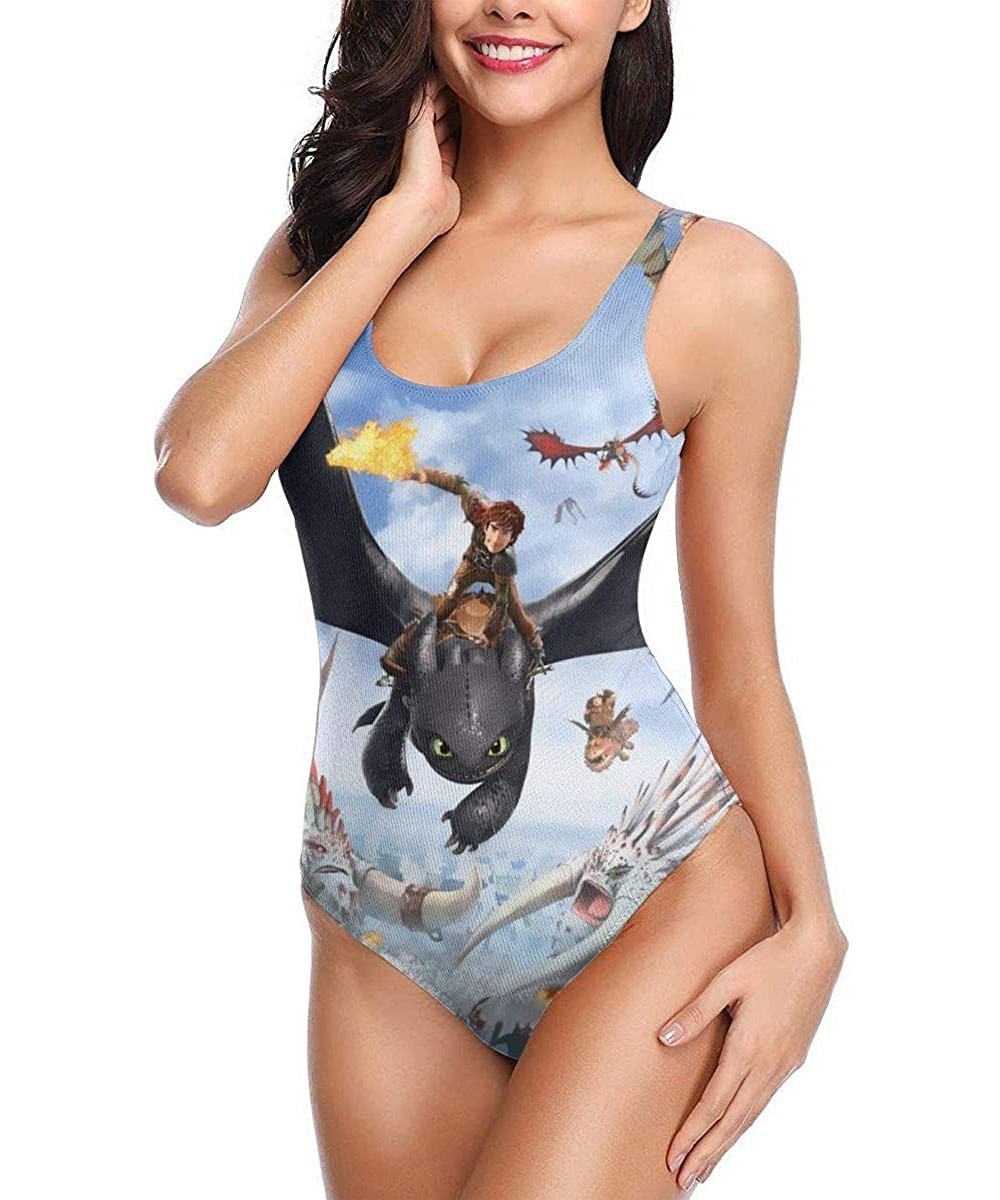 Women's One Piece Swimsuits Low Back Bikini Bathing Suits Sexy Backless How to Train Your Dragon Toothless Swimwear 1 - CJ197...