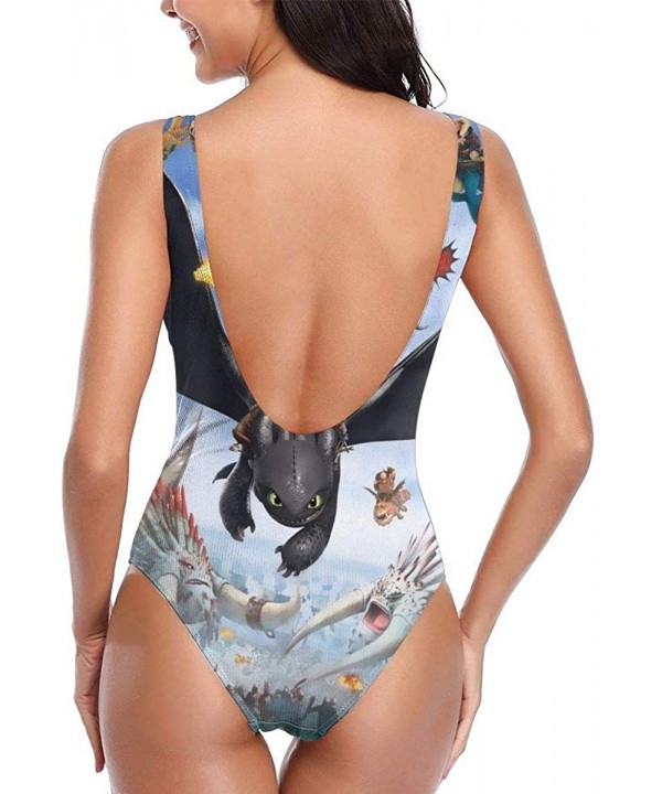 Women's One Piece Swimsuits Low Back Bikini Bathing Suits Sexy Backless How to Train Your Dragon Toothless Swimwear 1 - CJ197...