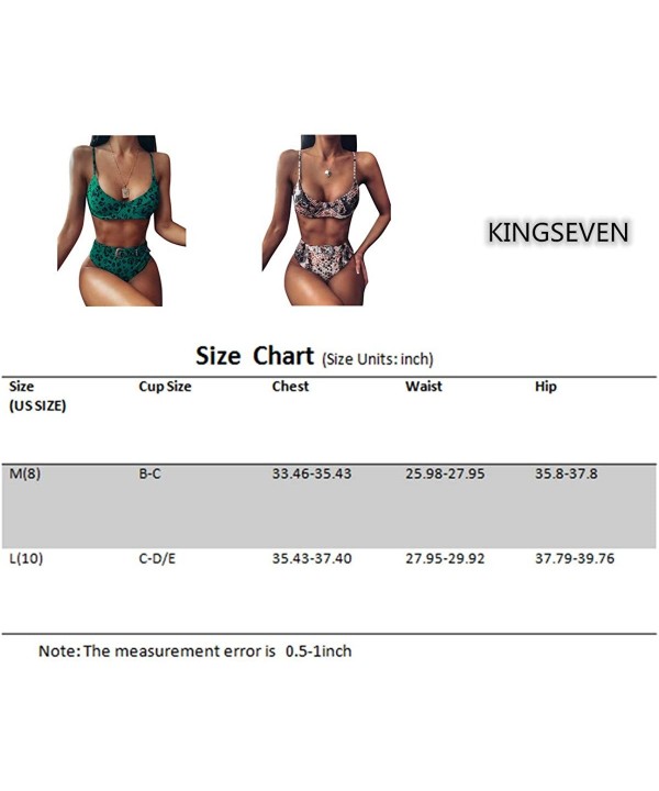 Women Sexy Bikini High Waist Plush up Swimsuit 2 Piece Swimwear Bathing Suit Beachwear - Green - C3196EDLC3U $30.90-Sets