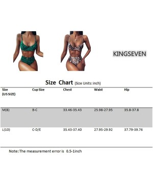 Women Sexy Bikini High Waist Plush up Swimsuit 2 Piece Swimwear Bathing Suit Beachwear - Green - C3196EDLC3U $30.90-Sets