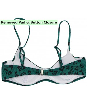 Women Sexy Bikini High Waist Plush up Swimsuit 2 Piece Swimwear Bathing Suit Beachwear - Green - C3196EDLC3U $30.90-Sets