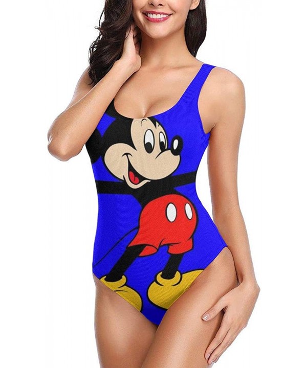 One Piece Swimsuit - Women's Mickey Mouse Print Beach Swimwear Monokini Swimsuits Bathing Suit S-XL White - CG18T7GND00 $33.8...