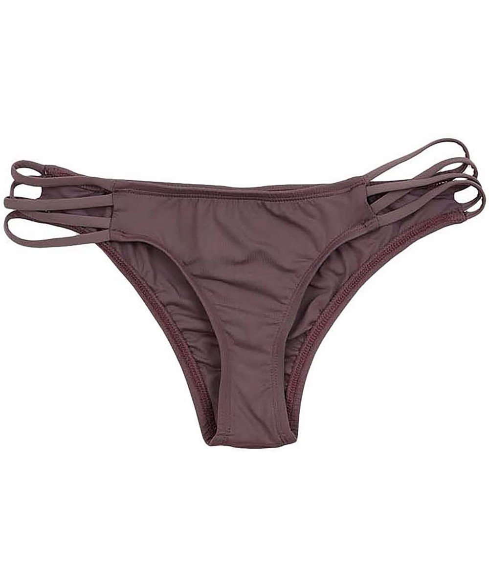 Women's Strappy Criss-Cross Cheeky Bikini Bottom - Purple Haze - C518CY640IK $22.42-Tankinis