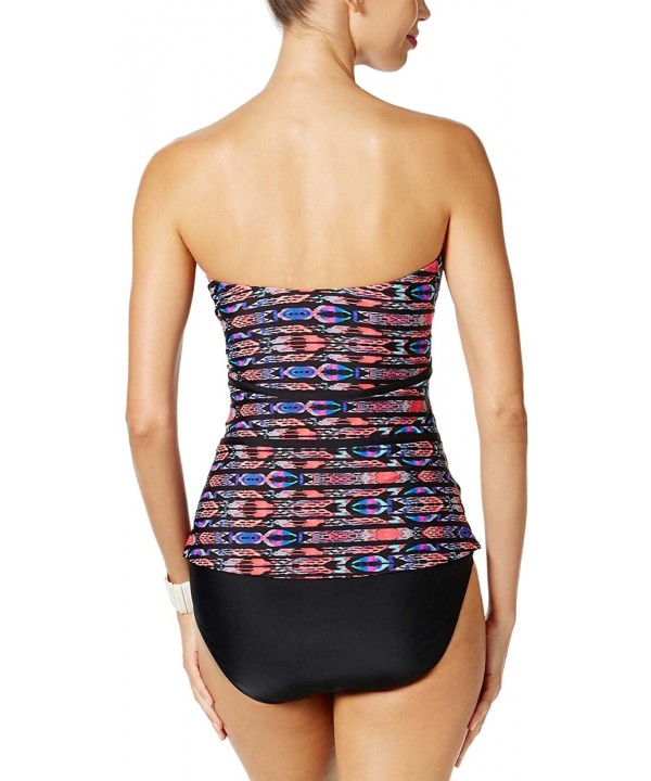 Women's Antigua Printed Tankini Top - Coral / Multi - CM183CXT7G8 $8.08-Tops