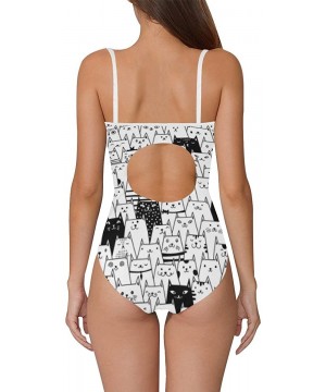 Cute Animal Pattern One Piece Swimsuit Swimwear Bathing Suit for Women Juniors (XS-3XL) - Multi 9 - CI18EQOUZ2L $27.04-One-Pi...