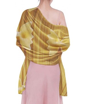 Women Chiffon Scarf Shawl Wrap Sunscreen Beach Swimsuit Bikini Cover Up - Pasta Noodles Printed - CB196TAY5K0 $22.16-Cover-Ups