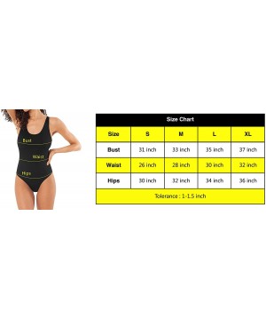 Womens 2019 Pop Art Style One Piece Monokini Swimsuit Sexy Backless Retro Bathing Suit - Classic Surfing Hawaiian Island - CD...