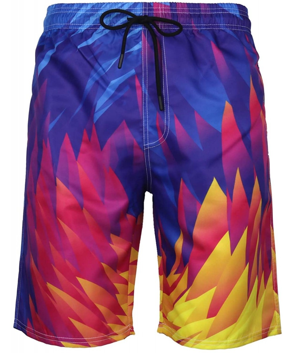 Men's Casual Print Swim Trunks Quick Dry Beach Summer Boardshorts - Multicolored 10 - C518OLDEHMW $26.08-Board Shorts