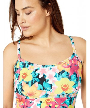 Women's Plus Size Olivia Layered Tankini Top Swimsuit - Native Blooms - CQ18GWCXLIW $42.67-Tankinis