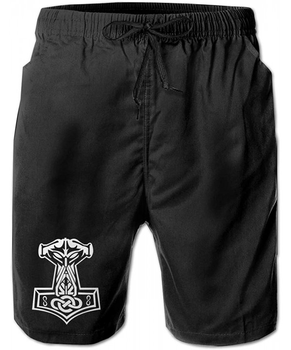 Thor's Hammer Viking Norse Boys Summer Beach Shorts-Casual ShortsBeach Shorts Fit Performance Shorts - White - CG18ZA6ON2E $2...