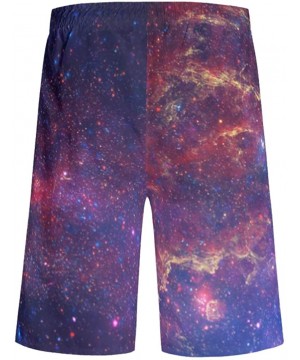 Men's Galaxy Printed Water Swim Trunks Bathing Suits Comfort Travel Shorts (Big and Tall) - White - C418W6YR2NC $17.58-Trunks