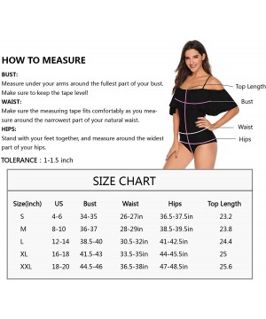 Women Sexy One Piece Monokini Flag Pattern Print Ruffled Off Shoulder Flounce Bikini Set Swimsuits - Flag 10 - CQ1900Y5GDD $2...