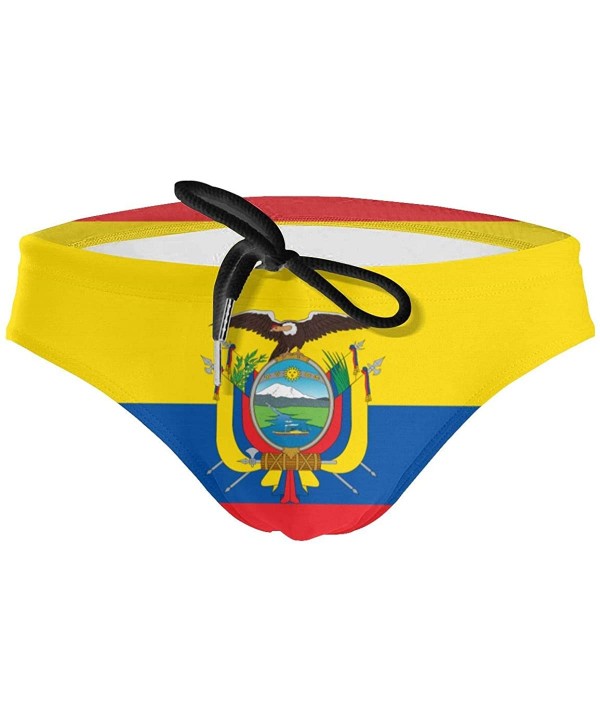 American Flag Men Briefs Bikini Swimwear Sexy Low Rise Swimsuit with Drawstring - Ecuadorian Flag - C119925XM9H $25.13-Briefs