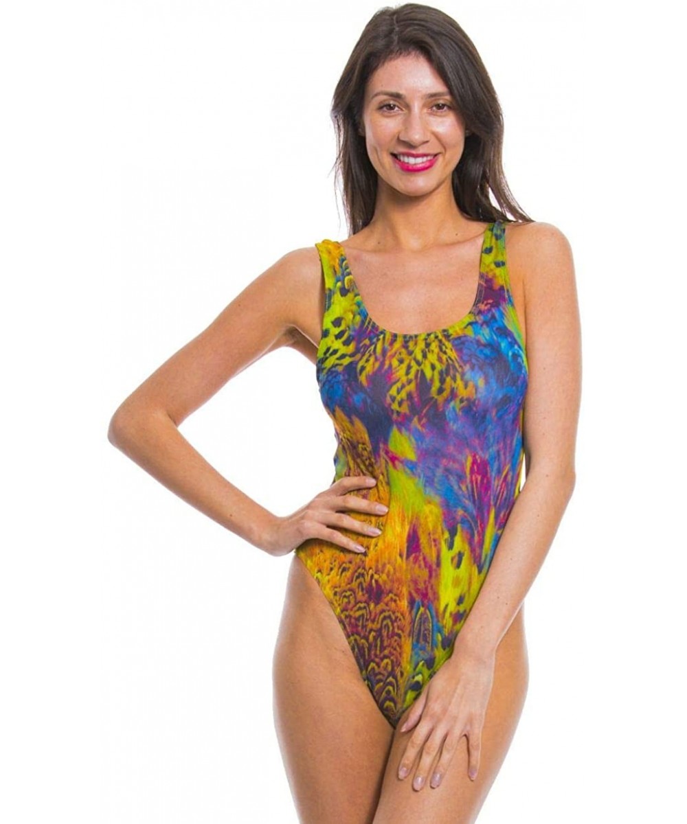 Amalfi Tan Through Scoop Neck Swimsuit - CF19873S5R5 $42.51-One-Pieces