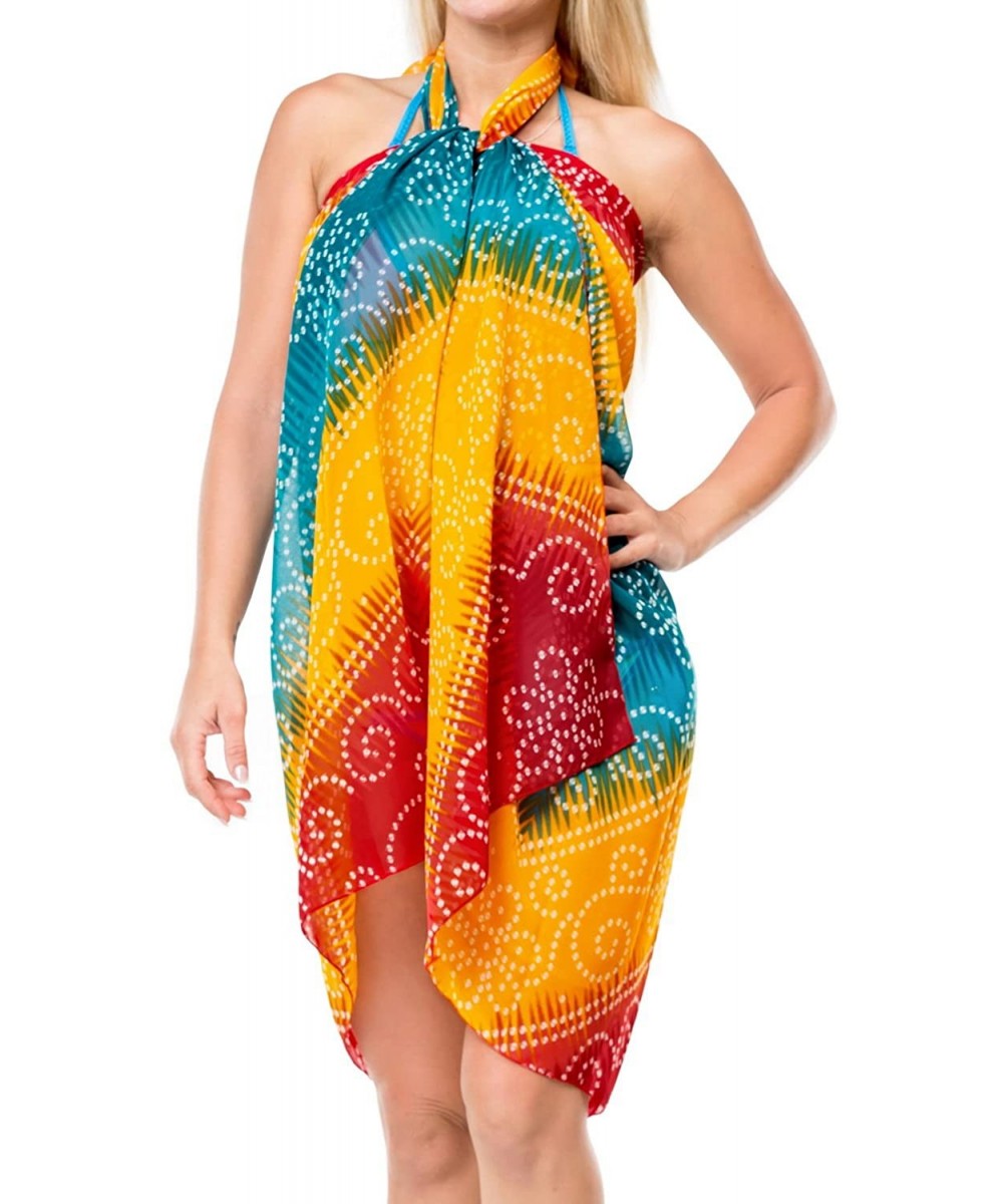 Women's Sarong Swimwear Cover-Up Wrap Tie Skirt Plus Size Full Long J - Green_f591 - CV1202KV1N9 $13.05-Cover-Ups