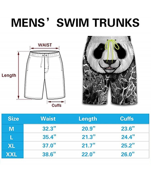 Men's Swim Trunks Hawaiian Beach Shorts Quick Dry Sport Surfing Board Pants - American Stripe Star Palm Tree - Trendy Panda F...