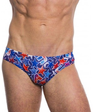 USA Tan Through Swim Brief - Limited Edition Print - CL197Q7TOE0 $28.02-Briefs