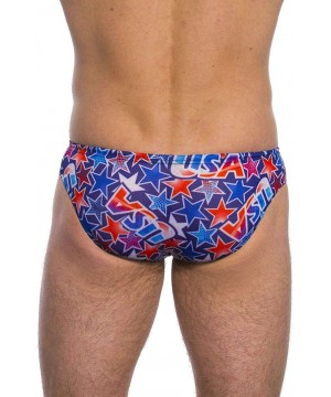 USA Tan Through Swim Brief - Limited Edition Print - CL197Q7TOE0 $28.02-Briefs