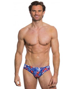 USA Tan Through Swim Brief - Limited Edition Print - CL197Q7TOE0 $28.02-Briefs