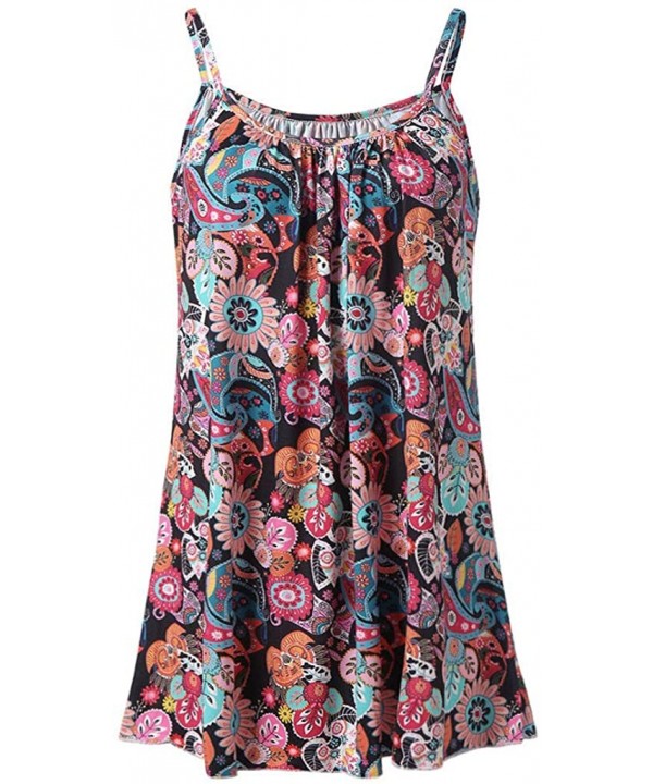 Women Summer Printed Sleeveless Vest Blouse Tank Tops Camis Clothes - Multicoloured-a - C718SRUXM9C $12.96-Racing