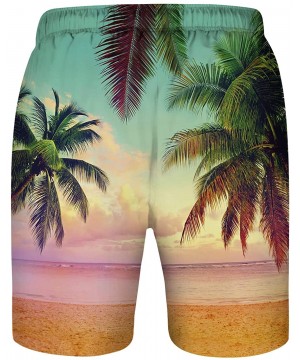 Men's Swim Trunks Beach Quick Dry Shorts Holiday 3D Printed Board Shorts - Bde-030 - CX194WYQTLN $18.77-Board Shorts