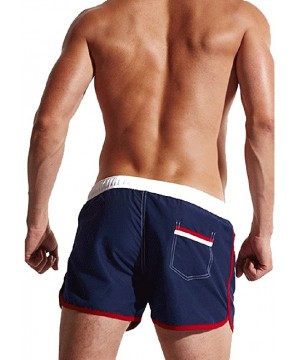 Men's Swimwear Shorts Surf Swimsuit Swim Trunks - Blue - CT18H3Z3EUN $15.21-Trunks