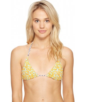 Women's Fleur De La Mer String Bikini Top - Turquoise - CP12NU4RN1P $29.17-Tops