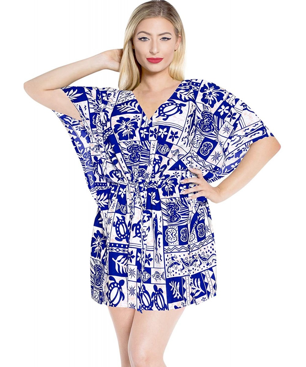 Swimwear Printed Beach Bathingsuit Bikini Cover up Summer Dress Coverup - Summer Blue_p429 - C512E5QU45H $15.58-Cover-Ups