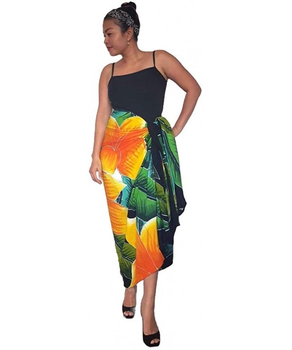 Batik Hand Painted Sarong- Hawaiian Beach pario- Swimsuit Cover-up 19 - CZ199EL9204 $35.11-Cover-Ups