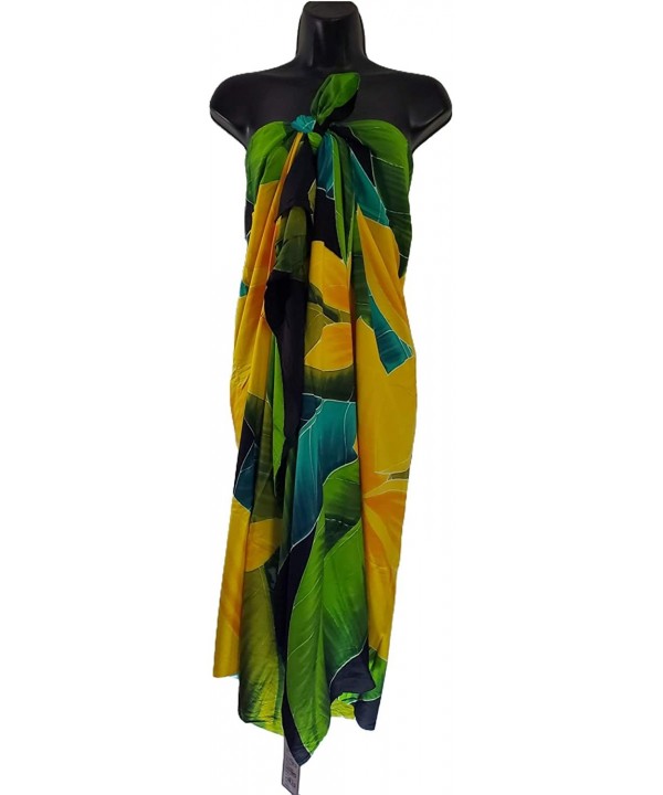 Batik Hand Painted Sarong- Hawaiian Beach pario- Swimsuit Cover-up 19 - CZ199EL9204 $35.11-Cover-Ups