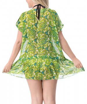 Women's Swimsuit Cover Up Beach Bathing Suit Swimwear Drawstring A - Green_q706 - C511DWTB7TL $18.31-Cover-Ups