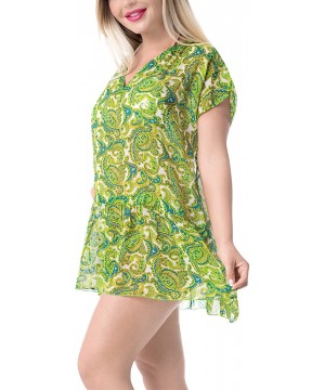 Women's Swimsuit Cover Up Beach Bathing Suit Swimwear Drawstring A - Green_q706 - C511DWTB7TL $18.31-Cover-Ups