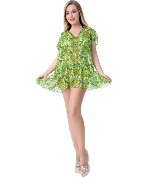 Women's Swimsuit Cover Up Beach Bathing Suit Swimwear Drawstring A - Green_q706 - C511DWTB7TL $18.31-Cover-Ups