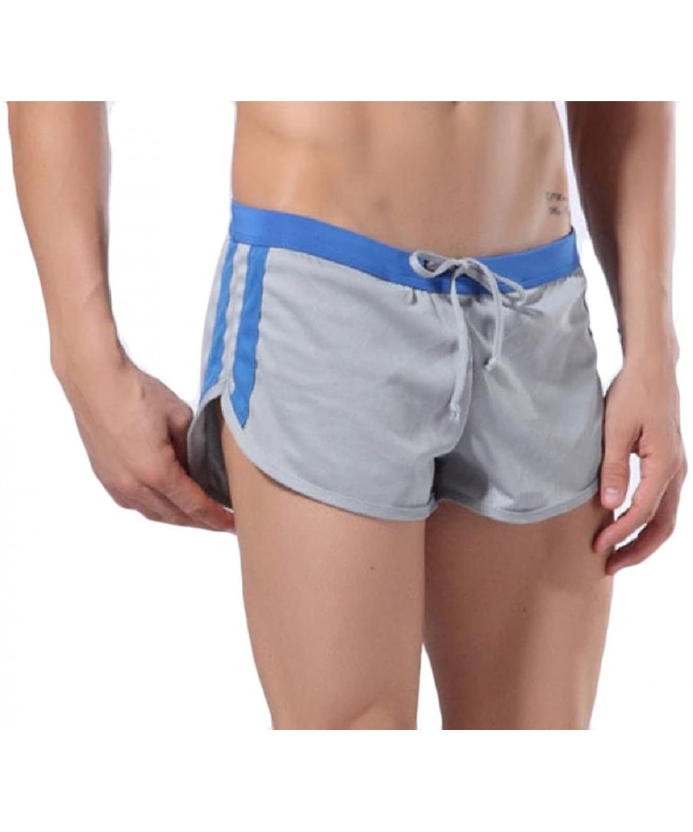 Men's Casual Drawstring Quick Dry Splice Breathable Short Pants Briefs - Grey - CU18E77XK2X $16.27-Briefs