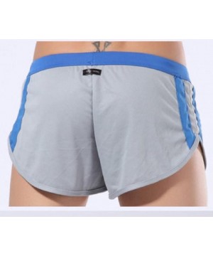 Men's Casual Drawstring Quick Dry Splice Breathable Short Pants Briefs - Grey - CU18E77XK2X $16.27-Briefs