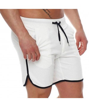 Men's Shorts Bermuda Pants Sportswear Summer Pants Sweatpants - White - CY18TTUE5YC $19.86-Board Shorts