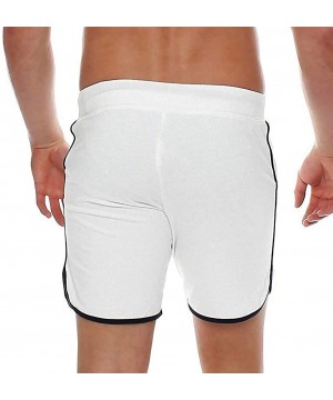 Men's Shorts Bermuda Pants Sportswear Summer Pants Sweatpants - White - CY18TTUE5YC $19.86-Board Shorts