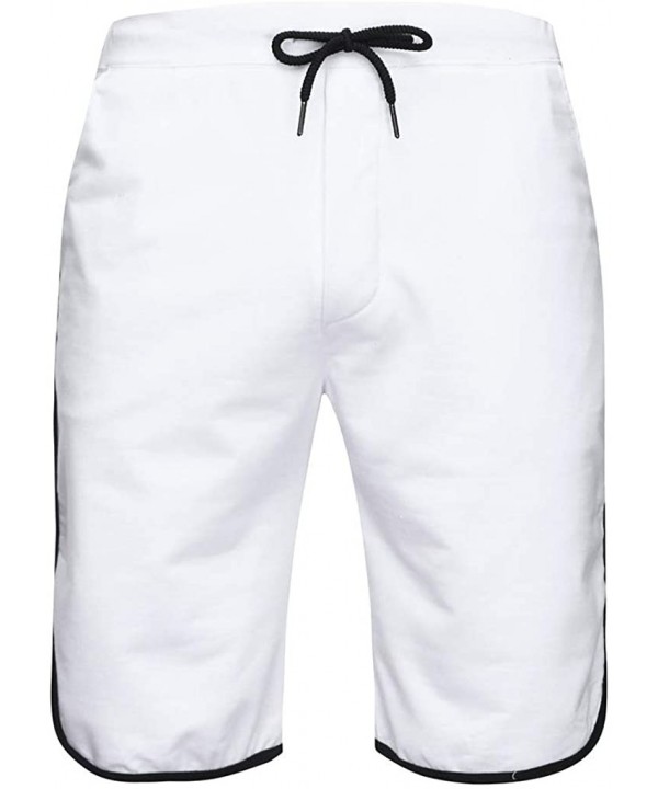 Men's Shorts Bermuda Pants Sportswear Summer Pants Sweatpants - White - CY18TTUE5YC $19.86-Board Shorts