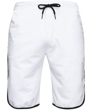 Men's Shorts Bermuda Pants Sportswear Summer Pants Sweatpants - White - CY18TTUE5YC $19.86-Board Shorts