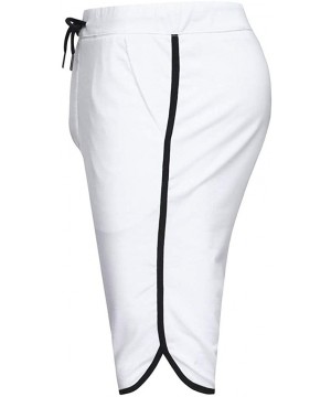 Men's Shorts Bermuda Pants Sportswear Summer Pants Sweatpants - White - CY18TTUE5YC $19.86-Board Shorts