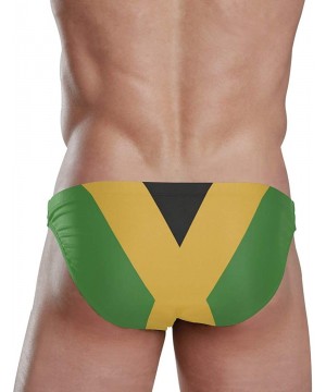 Mens Swim Briefs Trunk Barbados Flag Athletic Swimsuit Beach Shorts Board Triangle Bikini Swimwear - Jamaica Flag Jamaican - ...